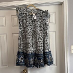 Belle Isle Floral Ruffle Sleeve Dress, Sz 1